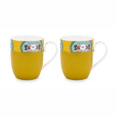 Tasse Pip Studio Blushing Birds Yellow 145 ml (Lot de 2) Seulement Aujourd’hui